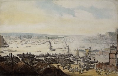 Regaty na Tamizie pod Westminsterem, autorstwa Thomas Rowlandson