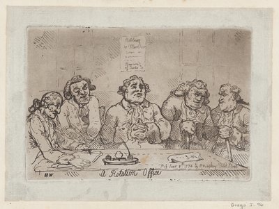 Urząd Rotacyjny, [08 czerwca 1774] 1779 reedycja., [08 czerwca 1774] 1779 reedycja. autorstwa Thomas Rowlandson