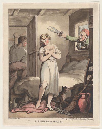 Snip w wściekłości, 1 lipca 1802, 1 lipca 1802. autorstwa Thomas Rowlandson