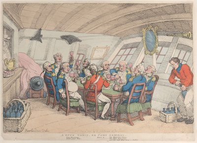 Snug Cabin lub Port Admiral, 21 czerwca 1808 r., 21 czerwca 1808 r. autorstwa Thomas Rowlandson