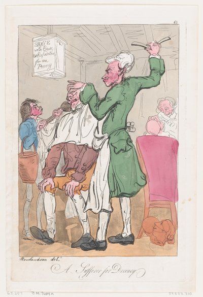 Cierpiący za przyzwoitość, 20 czerwca 1789, 20 czerwca 1789. autorstwa Thomas Rowlandson