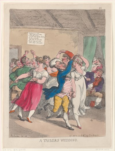 Ślub krawiecki, 20 lutego 1814 r., 20 lutego 1814 r. autorstwa Thomas Rowlandson
