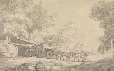 Drewniany wóz autorstwa Thomas Rowlandson