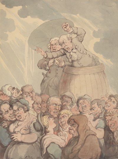 A Tub Thumper autorstwa Thomas Rowlandson
