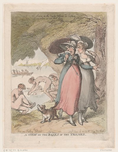 Widok na brzegi Tamizy, 18 czerwca 1807 r., 18 czerwca 1807 r. autorstwa Thomas Rowlandson