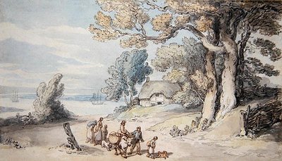 Widok na wyspę Wight (akwarela na papierze) autorstwa Thomas Rowlandson