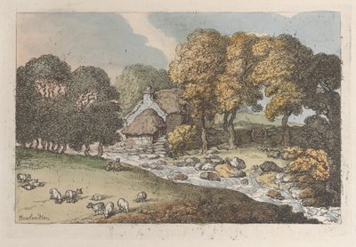 Ciek wodny, z Views in Cornwall, 1812., 1812. autorstwa Thomas Rowlandson