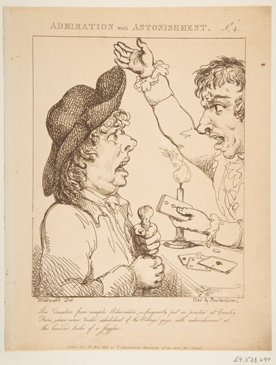 Podziw ze zdziwieniem Le Brun Travested, czyli karykatury namiętności, 21 stycznia 1800 r. autorstwa Thomas Rowlandson