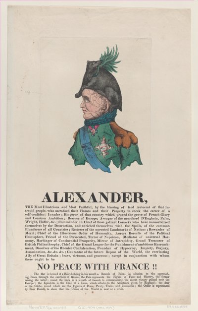 Aleksander, kwiecień 1814., kwiecień 1814. autorstwa Thomas Rowlandson