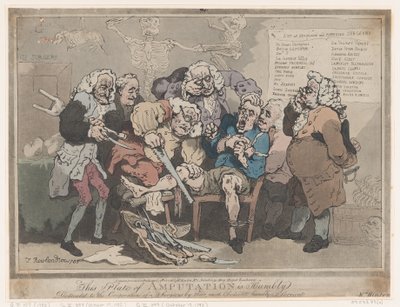 Amputacja, 17 lutego 1786., 17 lutego 1786. autorstwa Thomas Rowlandson