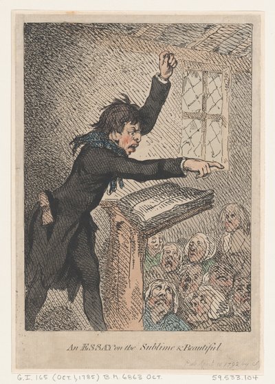 Esej o wzniosłości i pięknie, 10 kwietnia 1792., 10 kwietnia 1792. autorstwa Thomas Rowlandson