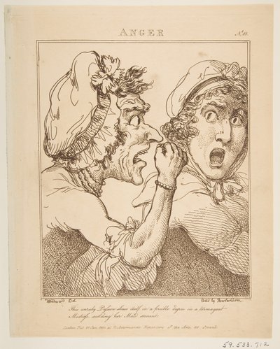 Gniew, 21 stycznia 1800. autorstwa Thomas Rowlandson