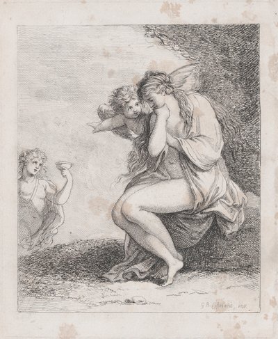 Ariadna na Naxos Podszedł Bachus, ca. 1790 r., ok. 1790 r. 1790. autorstwa Thomas Rowlandson