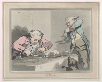 Na Kolacji, 1790., 1790. autorstwa Thomas Rowlandson