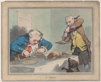 Na kolacji 5 listopada 1792 r., 5 listopada 1792 r. autorstwa Thomas Rowlandson