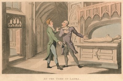 Przy grobie Laury, 1821 autorstwa Thomas Rowlandson