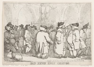 Bad News Upon Change, 28 grudnia 1794., 28 grudnia 1794. autorstwa Thomas Rowlandson