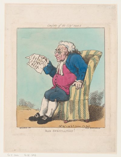 Bad Speulation, 10 sierpnia 1799., 10 sierpnia 1799. autorstwa Thomas Rowlandson