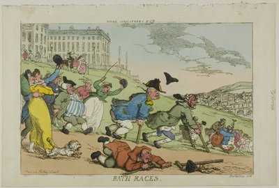 Bath Races, z karykatur Tegga nr. 49 autorstwa Thomas Rowlandson
