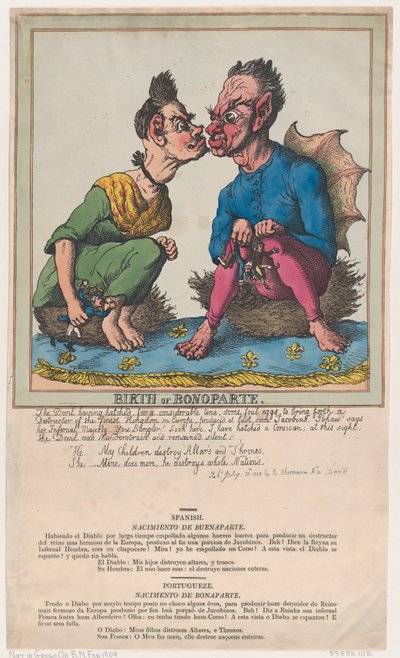 Narodziny Bonoparte, 8 lutego 1808 r., 8 lutego 1808 r. autorstwa Thomas Rowlandson