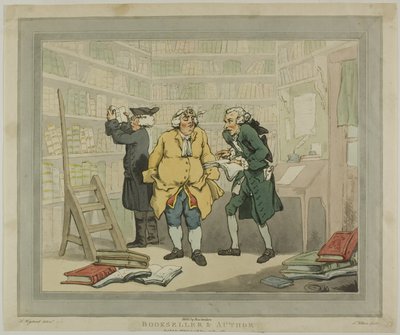 Księgarz i autor autorstwa Thomas Rowlandson