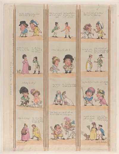 Granice pokoi, Tablica ekstrawagancka 6, 2 maja 1799., 2 maja 1799. autorstwa Thomas Rowlandson