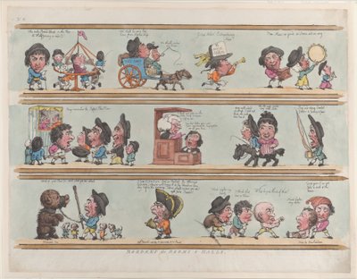 Borders for Rooms & Halls, Tablica 8, 20 czerwca 1799., 20 czerwca 1799. autorstwa Thomas Rowlandson