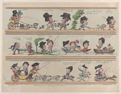 Borders for Rooms & Screens, Plate 7, 10 maja 1799., 10 maja 1799. autorstwa Thomas Rowlandson