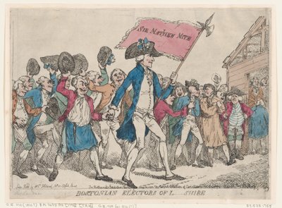 Bostońscy elektorzy L-Shire, 1790., 1790. autorstwa Thomas Rowlandson
