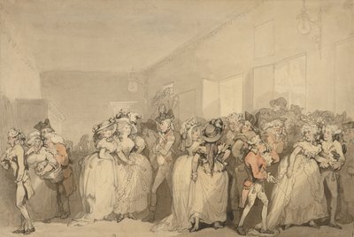 Leżaki w lobby autorstwa Thomas Rowlandson
