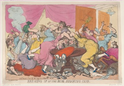 Rozpad klubu niebieskich pończoch, 1 marca 1815 r., 1 marca 1815 r. autorstwa Thomas Rowlandson