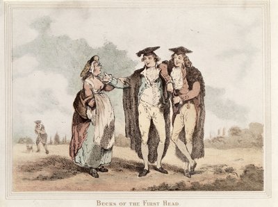 Bucks of the First Head, rysunek studentów Oxfordu autorstwa Thomas Rowlandson