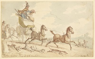 Kapitan roztrwonienia Bang Up to the Mark autorstwa Thomas Rowlandson