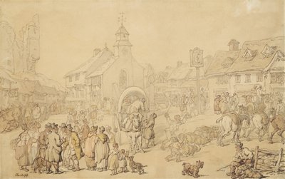 Cardiff (tusz i pranie na papierze) autorstwa Thomas Rowlandson