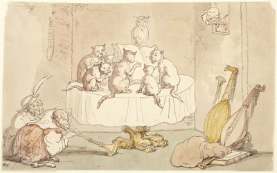 Koty i małpy autorstwa Thomas Rowlandson