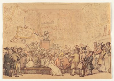 Sala aukcyjna Christie’s, Pall Mall autorstwa Thomas Rowlandson