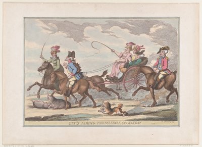 Cit wietrzy się w niedzielę, 1799., 1799. autorstwa Thomas Rowlandson
