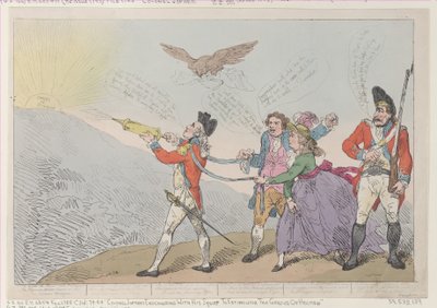 [Przełęcz. Topham Endeavouring ze swoim tryskaczem, by zgasić geniusz Holmana], O..., 5 października 1785. autorstwa Thomas Rowlandson