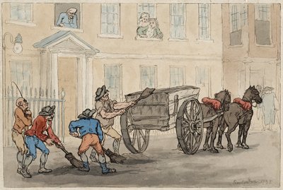 Zbieranie ziemi w nocy, wyd. 1788 autorstwa Thomas Rowlandson