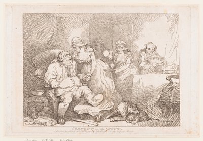 Komfort przy dnie moczanowej autorstwa Thomas Rowlandson