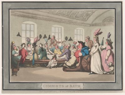 Comforts of Bath, płyta 11, 6 stycznia 1798., 6 stycznia 1798. autorstwa Thomas Rowlandson