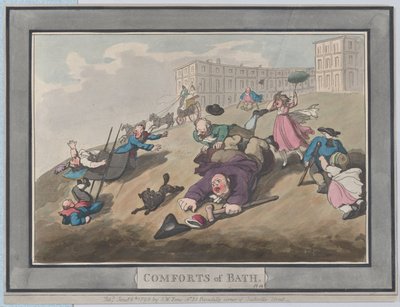 Comforts of Bath, płyta 12, 6 stycznia 1798., 6 stycznia 1798. autorstwa Thomas Rowlandson