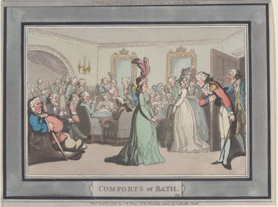 Comforts of Bath, płyta 8, 6 stycznia 1798., 6 stycznia 1798. autorstwa Thomas Rowlandson