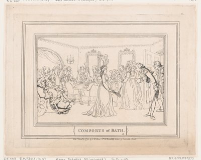Comforts of Bath, płyta 8, 6 stycznia 1798., 6 stycznia 1798. autorstwa Thomas Rowlandson