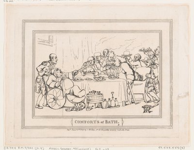 Comforts of Bath, płyta 9, 6 stycznia 1798., 6 stycznia 1798. autorstwa Thomas Rowlandson