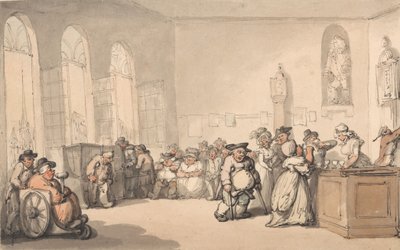 Uroki kąpieli: Sala pompowa autorstwa Thomas Rowlandson