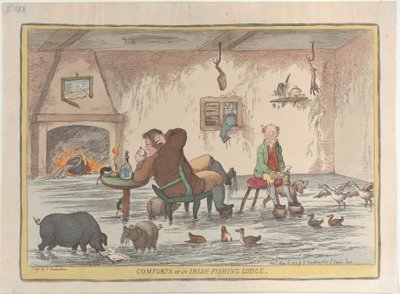 Wygody irlandzkiej loży rybackiej, 12 maja 1812 r., 12 maja 1812 r. autorstwa Thomas Rowlandson