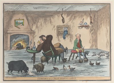 Wygody irlandzkiej loży rybackiej, 12 maja 1812 r., 12 maja 1812 r. autorstwa Thomas Rowlandson