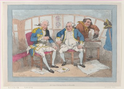 Commanders Engaged at Sea, [1785], wznowione 1 lipca 1802, [1785], wznowione 1 lipca 1802. autorstwa Thomas Rowlandson