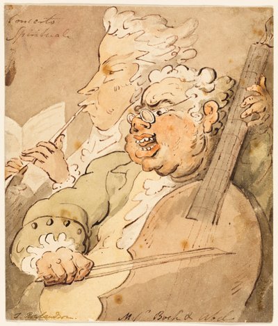 Concerto Spirituale [z] posłańcami Boch i Abel autorstwa Thomas Rowlandson